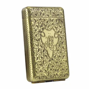 Hand Carved Design 16 Cigarette Case