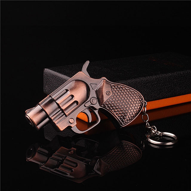 Mini Metallic Police Revolver Gun Lighter - Image 2